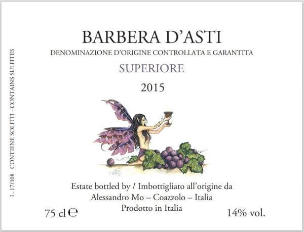 Barbera d’Asti Superiore DOCG 2015 - Affina per 12 mesi in barrique, poi in bottiglia. Prodotto solo nelle annate migliori. Sprigiona sentori evoluti di spezie, legno, tabacco. Lo si sceglie per la sua finezza e l’eleganza. venduto da Azienda Vitivinicola Alessandro Mo al prezzo di €13 | unitaliano.com