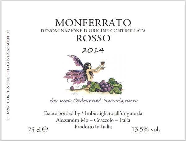 Monferreato Rosso DOC - Ottenuto nelle annate migliori dalla vinificazione di uve Cabernet Sauvignon in purezza. Lunga macerazione, 12 mesi di affinamento in barrique e poi bottiglia. Frutta intensa, corposità, tannicità imp ortante e lunga persistenza. venduto da Azienda Vitivinicola Alessandro Mo al prezzo di €13 | unitaliano.com