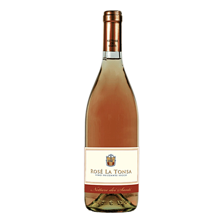 Rosé La Tonsa - Classificazione: vino rosato frizzante Uvaggio:Barbera 50%, Croatina 30%, Uva Rara 20%sistema di allevamento: guyotdensità: 4500 viti/ettaro Vinificazione:Raggiunta una giusta maturazione, le uve vengono raccolte manualmente in piccole ceste, rovesciate in carri vendemmia e trasportate alla cantina, dove vengono diraspate delicatamente. Macerazione a freddo a 8 – 10° per 24 ore del pigiato in vinificatori di acciaio; soffice pressatura con presse pneumatiche; il mosto ottenuto fermenta, a t