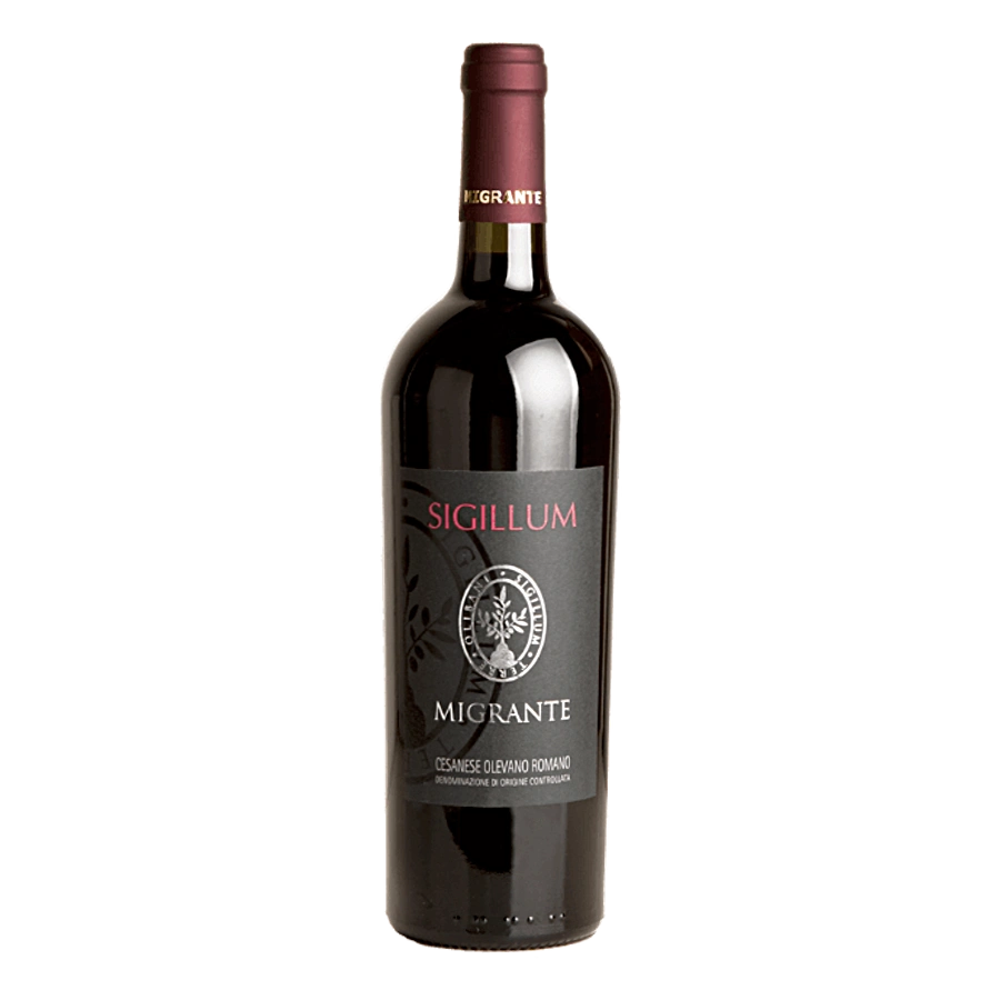 Sigillum DOC - Il Sigillum è il vino al quale l’azienda dedica le maggiori attenzioni. Viene vinificato in acciaio, si spoglia per decantazione naturale e perciò può contenere residui cristallini. Invecchia in piccole botti di rovere che accentuano il suo intenso profumo e il suo sapore morbido e rotondo. TIPOLOGIA DEL TERRENO: Limoso argilloso VARIETÀ DELLE UVE: Cesanese 100% CAPACITÀ: 0,75 lt VINIFICAZIONE: Serbatoi d’acciaio. Passaggio in barrique per 1 anno. Affinamento: 24 mesi in bottiglia GRADAZIONE