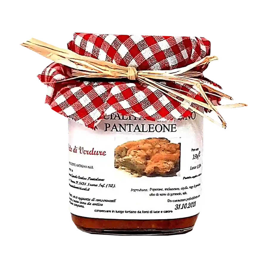 Trito di verdure 350 g - Dettagli del prodotto Il trito di verdure di Nonno Pantaleone è realizzato utilizzando solo prodotti freschi e selezionati accuratamente per garantire l’eccellente qualità del prodotto, dal sapore irresistibile.Prodotto a mano senza aggiunta di conservanti e lavorato a mano, come da antica tradizione campana, presenta: peperone, melanzana, cipolle, sugo di pomodoro, olio di semi di girasole e sale.Da gustare con le bruschette, i crostini o tanti mini-cestini di pancarrè per un anti