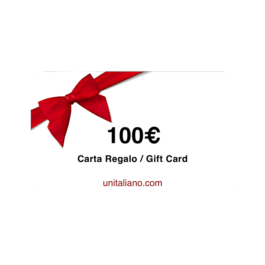 gift card / carta regalo - Vuoi inviare un regalo ad una persona lontana da te? Acquista una carta regalo della somma che vuoi, avrà tempo ben 12 mesi per spenderla. venduto da unitaliano.com al prezzo di €100 | unitaliano.com